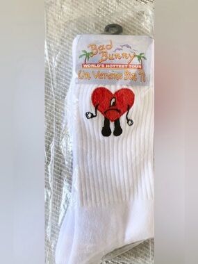 Bad Bunny Un Verano Sin Ti White Socks